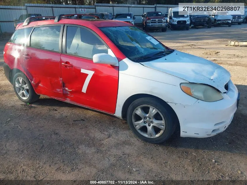 2004 Toyota Matrix Xr VIN: 2T1KR32E34C298807 Lot: 40857702