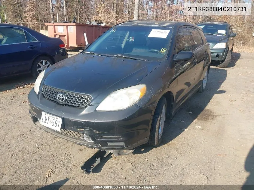 2004 Toyota Matrix Xr VIN: 2T1KR38E84C210731 Lot: 40881050