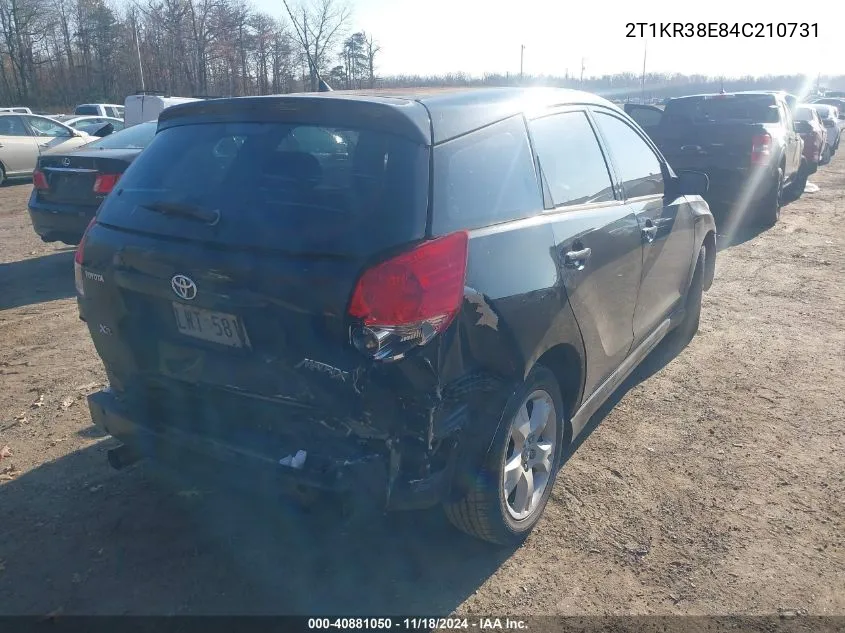 2004 Toyota Matrix Xr VIN: 2T1KR38E84C210731 Lot: 40881050