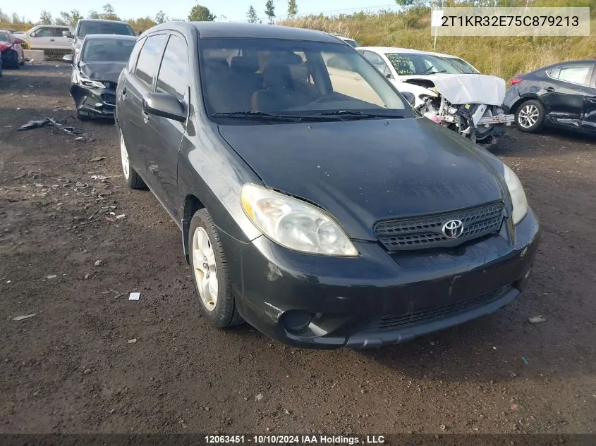 2005 Toyota Matrix Xr VIN: 2T1KR32E75C879213 Lot: 12063451