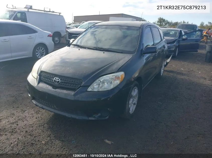 2005 Toyota Matrix Xr VIN: 2T1KR32E75C879213 Lot: 12063451