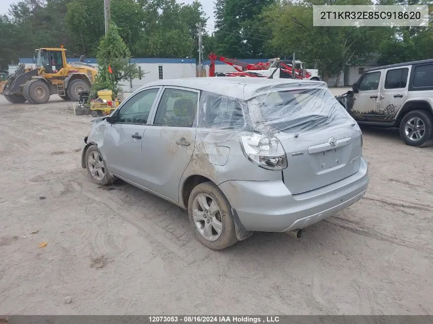 2005 Toyota Matrix Wagon VIN: 2T1KR32E85C918620 Lot: 12073053