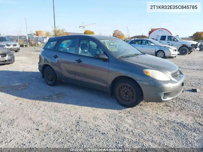 2005 Toyota Matrix VIN: 2T1KR32E35C845785 Lot: 12122153