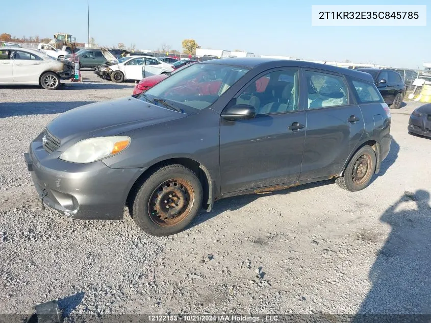 2005 Toyota Matrix VIN: 2T1KR32E35C845785 Lot: 12122153