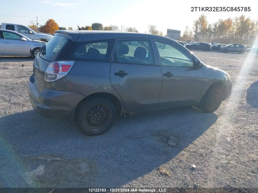 2005 Toyota Matrix VIN: 2T1KR32E35C845785 Lot: 12122153