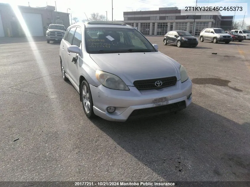 2005 Toyota Matrix Xrs VIN: 2T1KY32E45C465373 Lot: 20177251