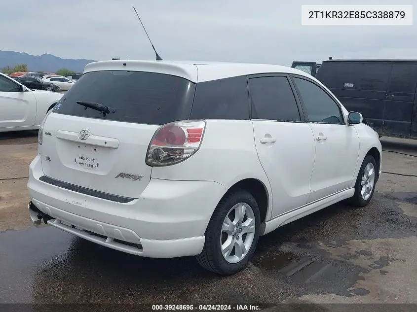 2005 Toyota Matrix Xr VIN: 2T1KR32E85C338879 Lot: 39248695