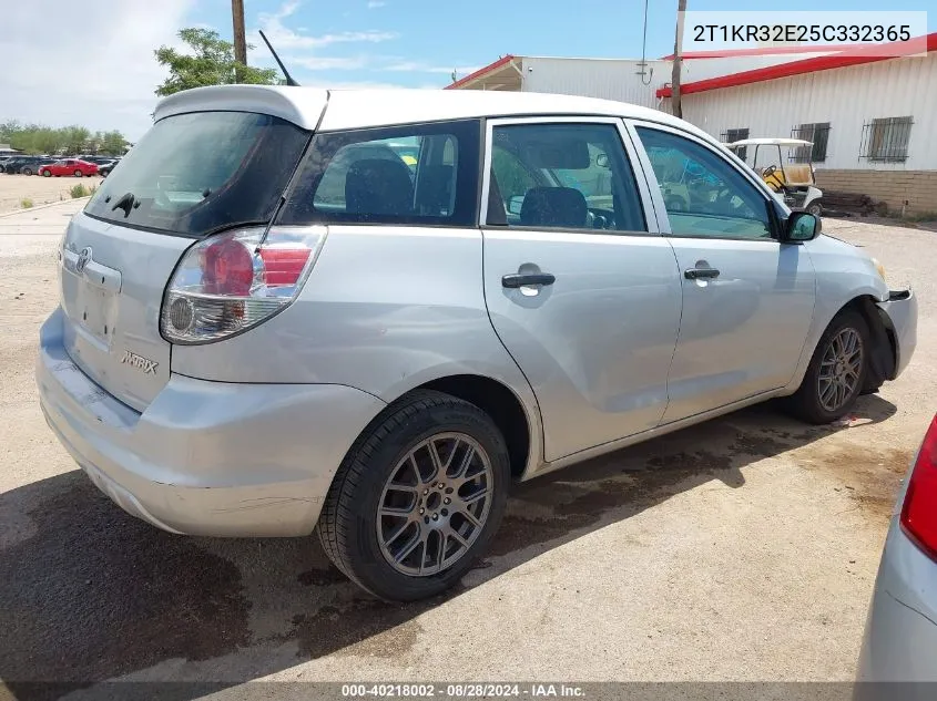 2005 Toyota Matrix VIN: 2T1KR32E25C332365 Lot: 40218002