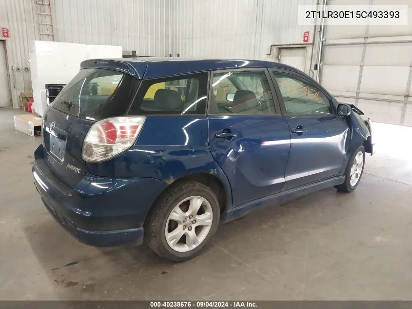 2005 Toyota Matrix Xr VIN: 2T1LR30E15C493393 Lot: 40238676