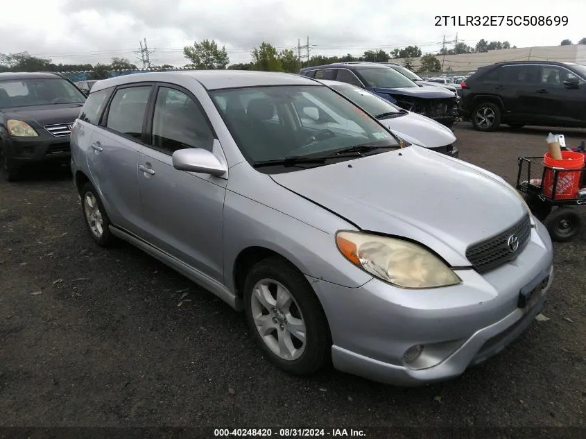 2005 Toyota Matrix Xr VIN: 2T1LR32E75C508699 Lot: 40248420