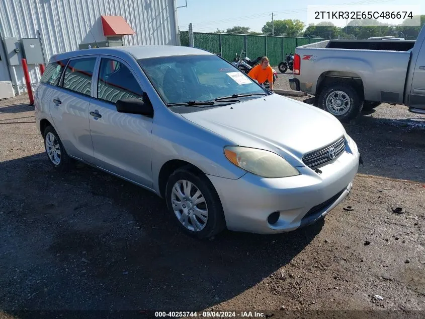 2005 Toyota Matrix VIN: 2T1KR32E65C486674 Lot: 40253744