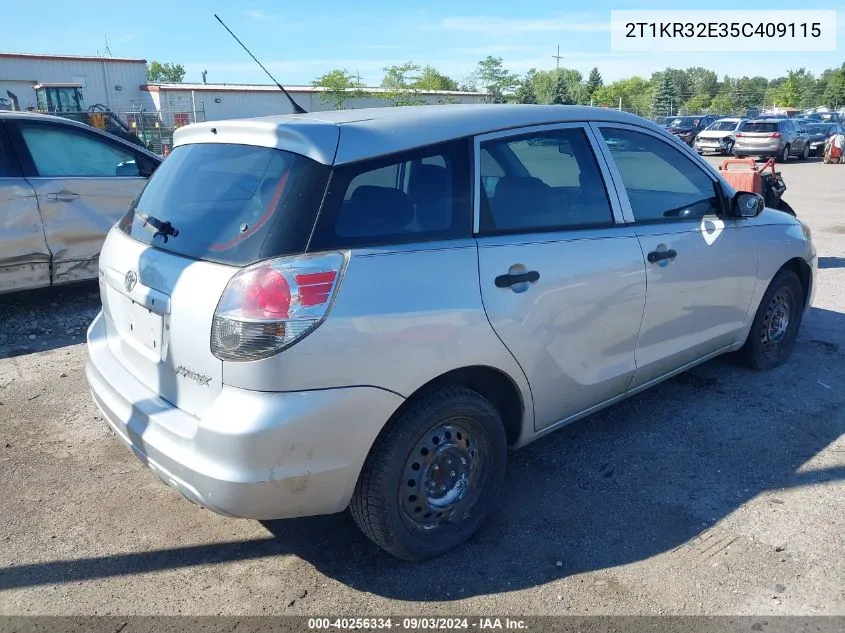 2005 Toyota Matrix VIN: 2T1KR32E35C409115 Lot: 40256334