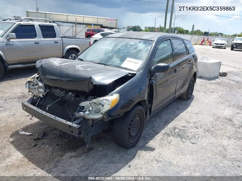 2005 Toyota Matrix Xr VIN: 2T1KR32EX5C359863 Lot: 40291865