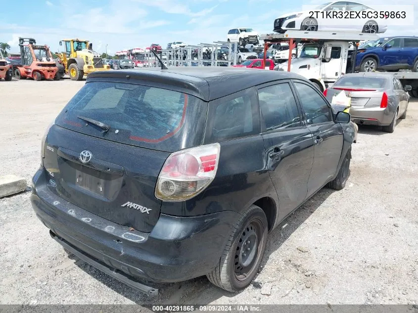 2005 Toyota Matrix Xr VIN: 2T1KR32EX5C359863 Lot: 40291865