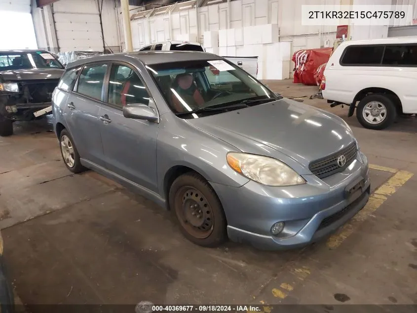 2005 Toyota Matrix Xr VIN: 2T1KR32E15C475789 Lot: 40369677