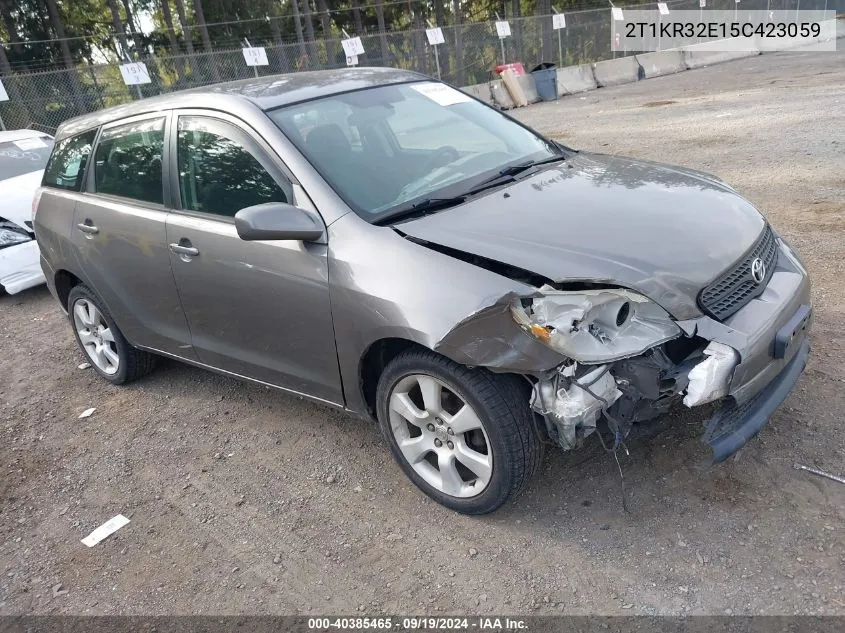 2005 Toyota Matrix Xr VIN: 2T1KR32E15C423059 Lot: 40385465