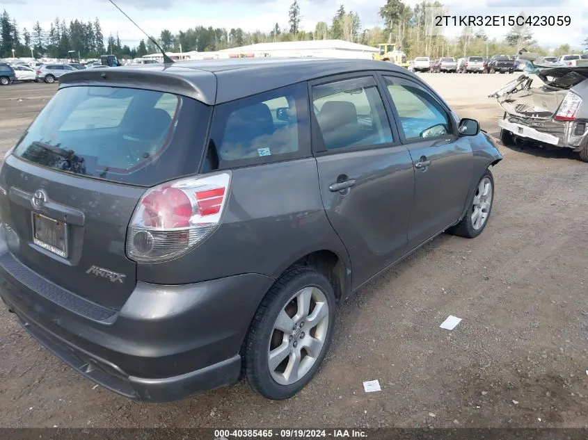 2005 Toyota Matrix Xr VIN: 2T1KR32E15C423059 Lot: 40385465