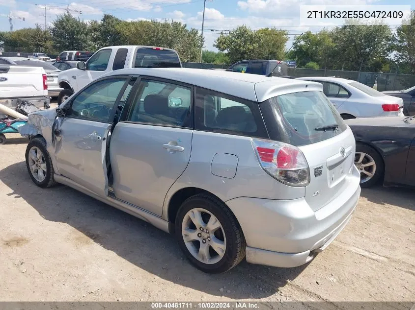 2005 Toyota Matrix Xr VIN: 2T1KR32E55C472409 Lot: 40481711