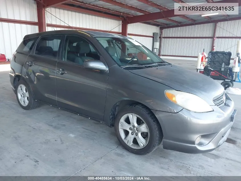 2005 Toyota Matrix Xr VIN: 2T1KR32E65C341635 Lot: 40485634