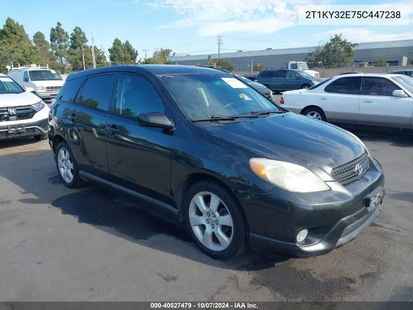 2005 Toyota Matrix Xrs VIN: 2T1KY32E75C447238 Lot: 40527479