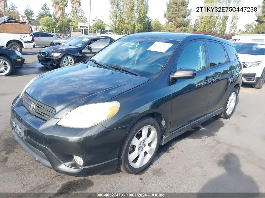 2005 Toyota Matrix Xrs VIN: 2T1KY32E75C447238 Lot: 40527479