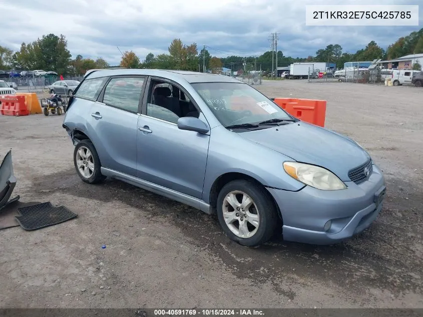 2005 Toyota Matrix Xr VIN: 2T1KR32E75C425785 Lot: 40591769