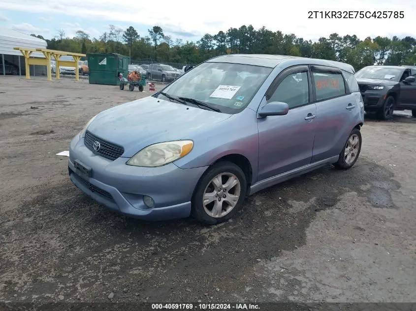 2005 Toyota Matrix Xr VIN: 2T1KR32E75C425785 Lot: 40591769