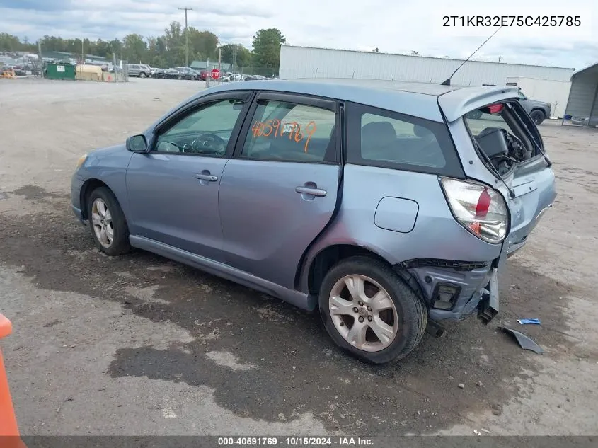 2005 Toyota Matrix Xr VIN: 2T1KR32E75C425785 Lot: 40591769