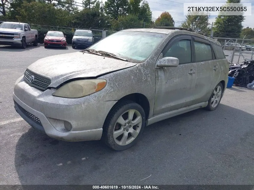 2005 Toyota Matrix Xrs VIN: 2T1KY32EX5C550055 Lot: 40601619