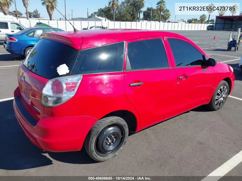 2005 Toyota Matrix VIN: 2T1KR32E55C473785 Lot: 40606650