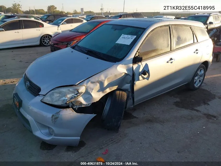 2005 Toyota Matrix Xr VIN: 2T1KR32E55C418995 Lot: 40631875