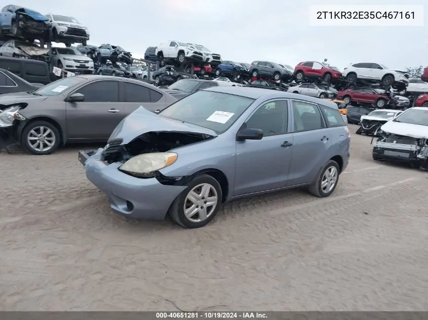 2005 Toyota Corolla Matrix Xr VIN: 2T1KR32E35C467161 Lot: 40651281