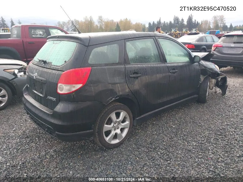 2005 Toyota Corolla Matrix Xr VIN: 2T1KR32E95C470520 Lot: 40653108