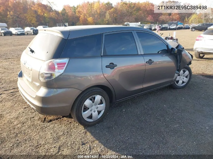 2005 Toyota Matrix VIN: 2T1KR32E95C389498 Lot: 40674267