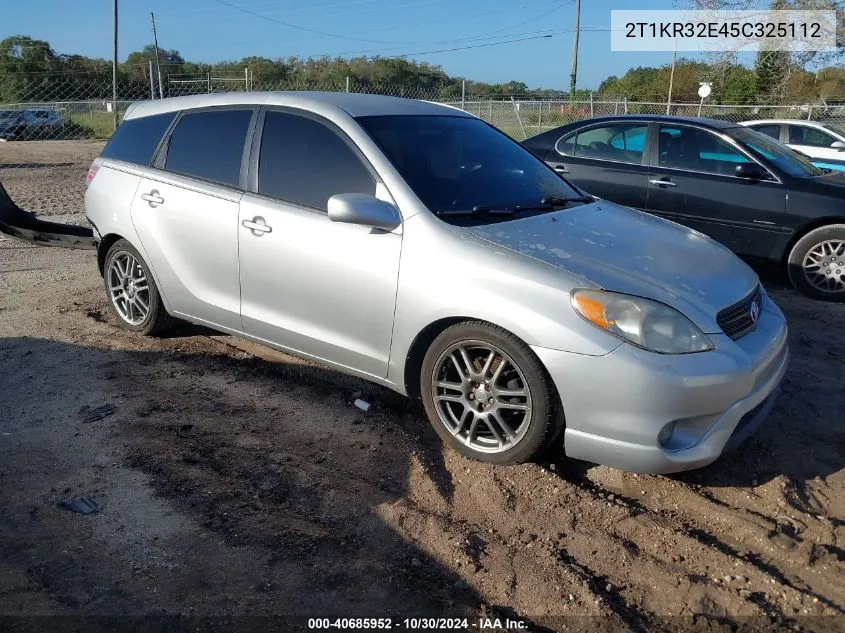 2005 Toyota Matrix Xr VIN: 2T1KR32E45C325112 Lot: 40685952