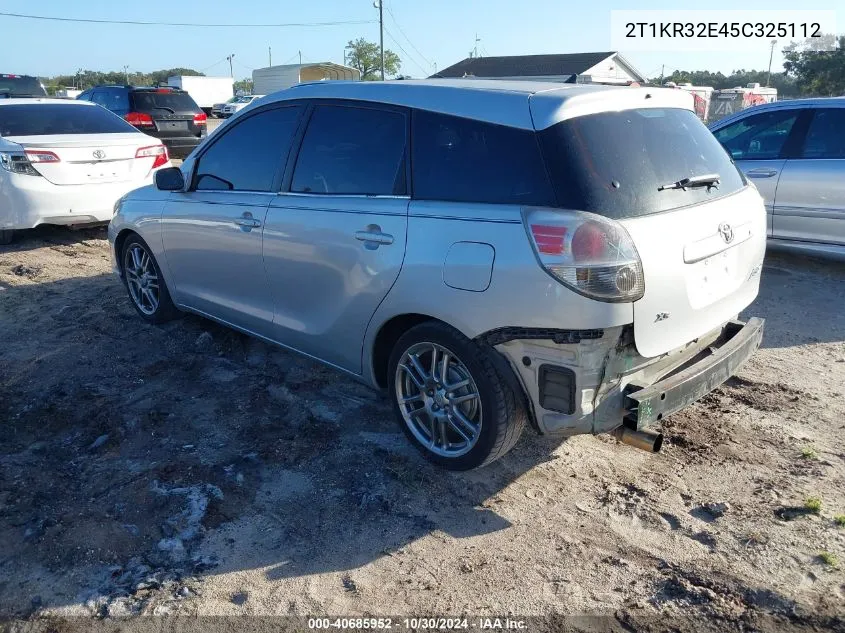 2005 Toyota Matrix Xr VIN: 2T1KR32E45C325112 Lot: 40685952