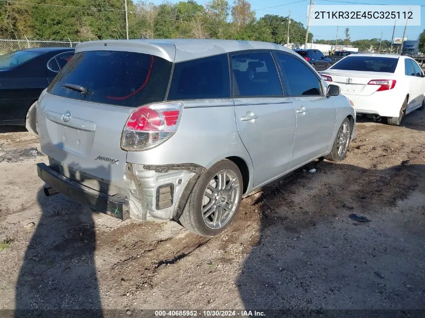 2005 Toyota Matrix Xr VIN: 2T1KR32E45C325112 Lot: 40685952