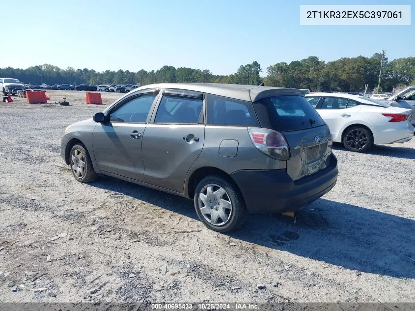 2005 Toyota Matrix VIN: 2T1KR32EX5C397061 Lot: 40695433