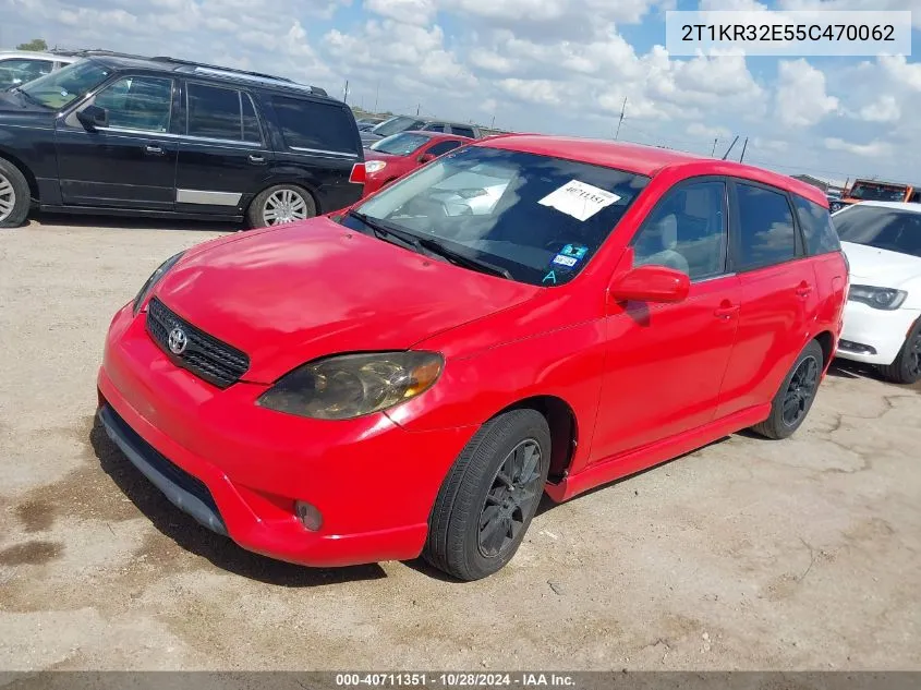 2005 Toyota Matrix Xr VIN: 2T1KR32E55C470062 Lot: 40711351