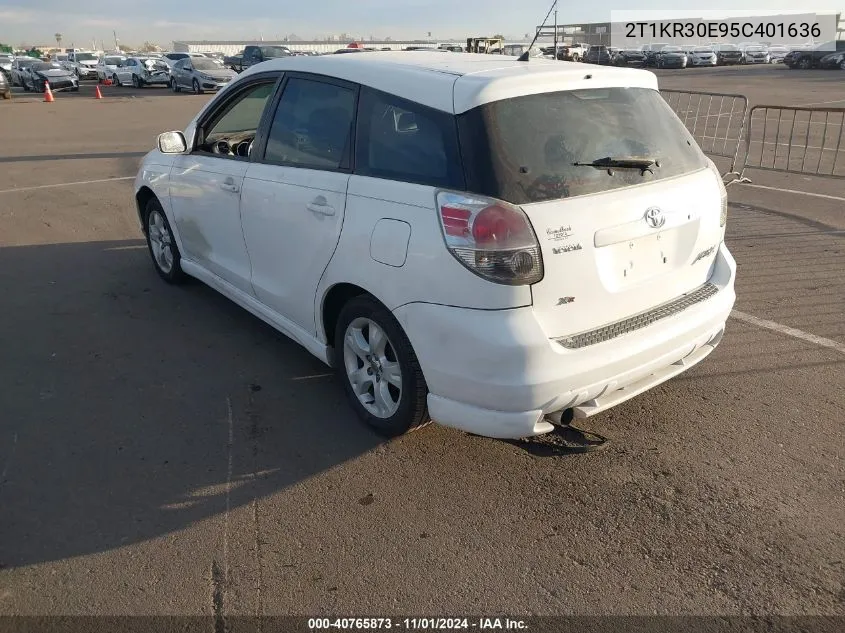 2T1KR30E95C401636 2005 Toyota Matrix Xr