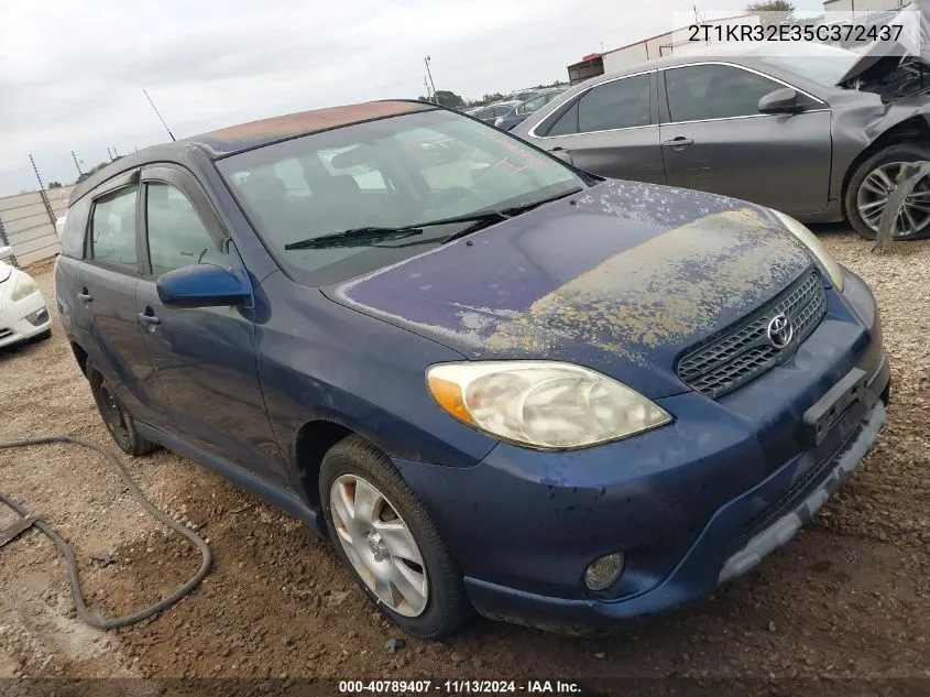 2005 Toyota Matrix Xr VIN: 2T1KR32E35C372437 Lot: 40789407