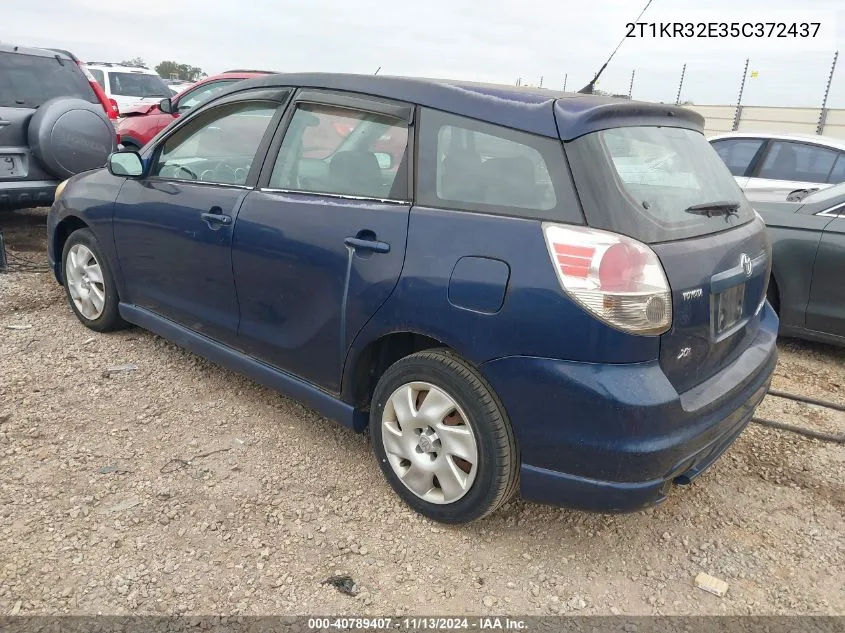 2005 Toyota Matrix Xr VIN: 2T1KR32E35C372437 Lot: 40789407