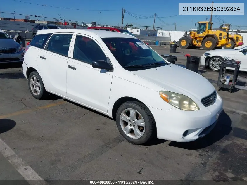 2005 Toyota Matrix VIN: 2T1KR32E35C392834 Lot: 40820856