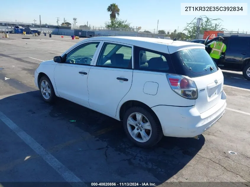 2005 Toyota Matrix VIN: 2T1KR32E35C392834 Lot: 40820856