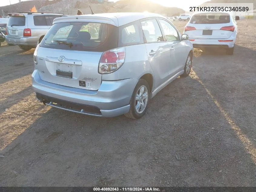 2005 Toyota Matrix Xr VIN: 2T1KR32E95C340589 Lot: 40892043