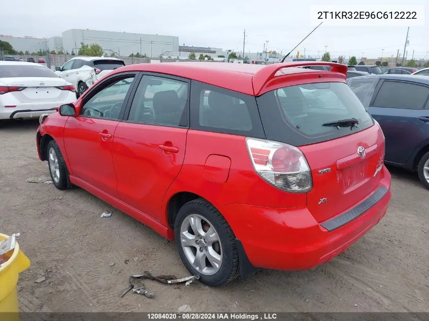 2006 Toyota Corolla Matrix Xr VIN: 2T1KR32E96C612222 Lot: 12084020