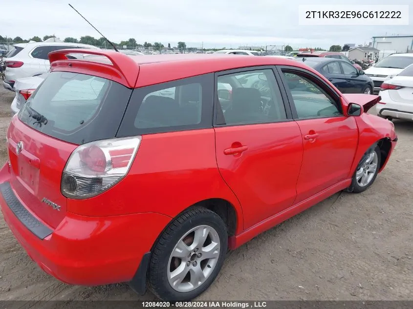 2006 Toyota Corolla Matrix Xr VIN: 2T1KR32E96C612222 Lot: 12084020