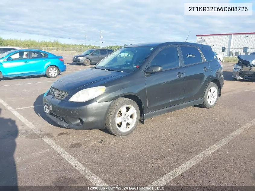 2006 Toyota Matrix Xr/Xrs VIN: 2T1KR32E66C608726 Lot: 12090536