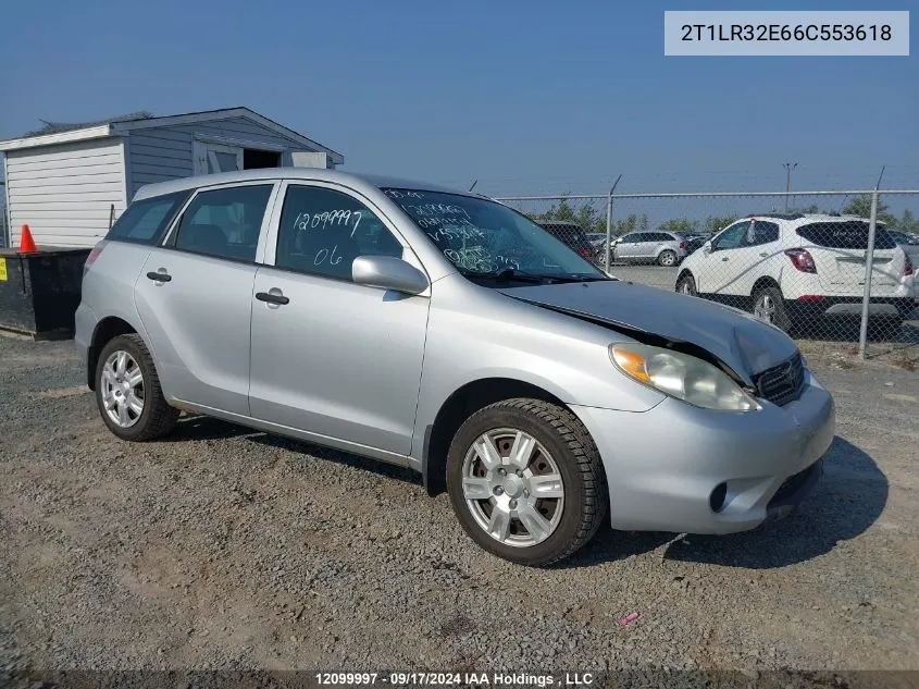 2006 Toyota Matrix Xr VIN: 2T1LR32E66C553618 Lot: 12099997