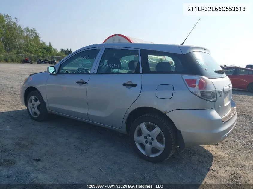 2006 Toyota Matrix Xr VIN: 2T1LR32E66C553618 Lot: 12099997